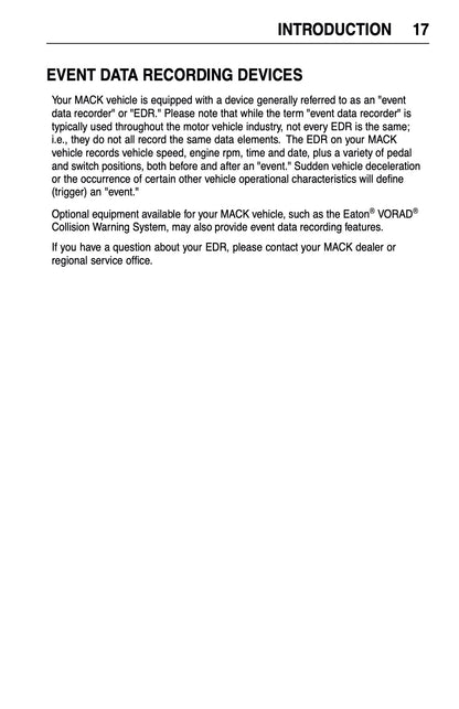 2009 Mack Granite Series Owner's Manual | English