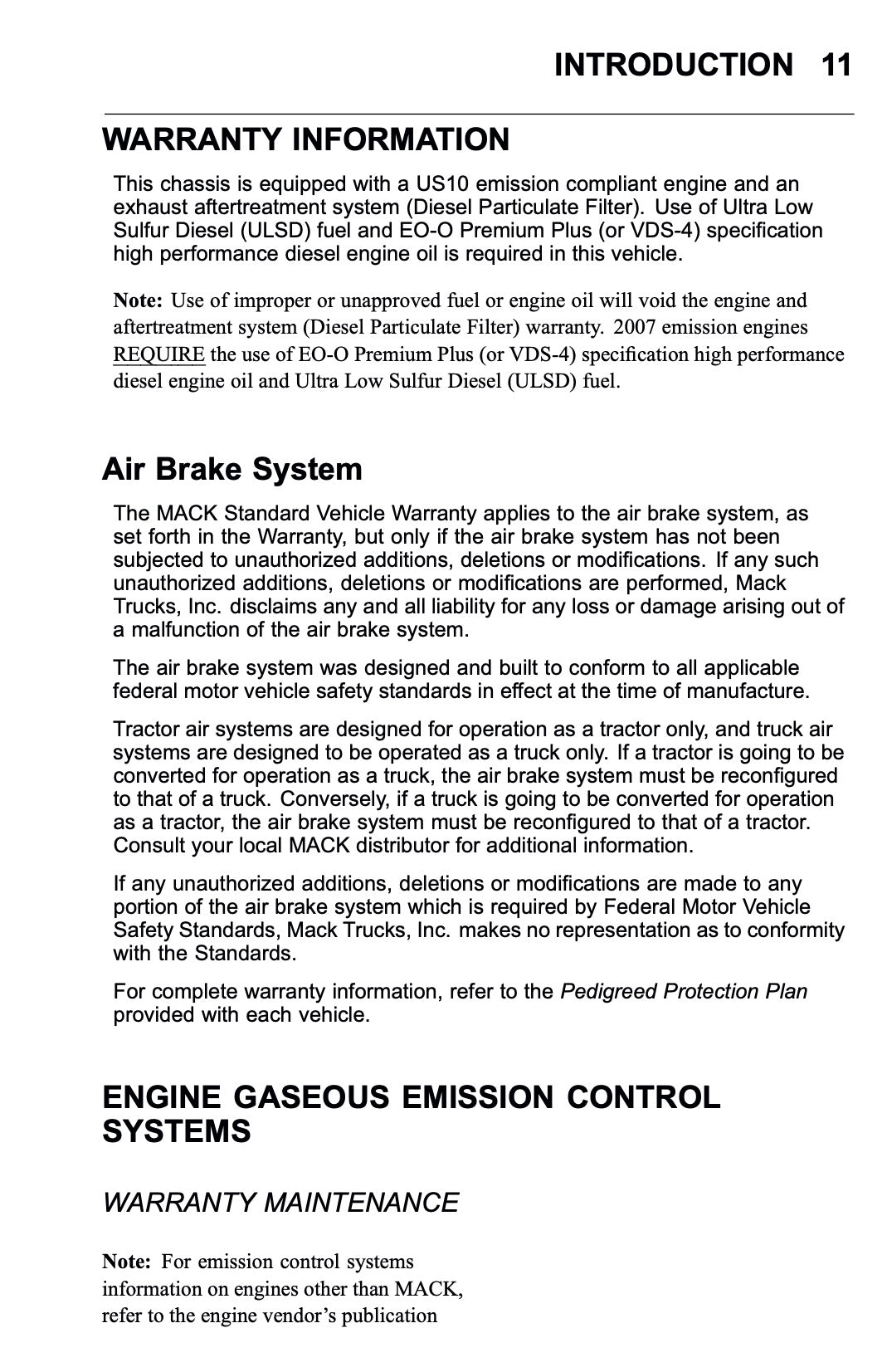 2010 Mack TD700 Series Owner's Manual | English