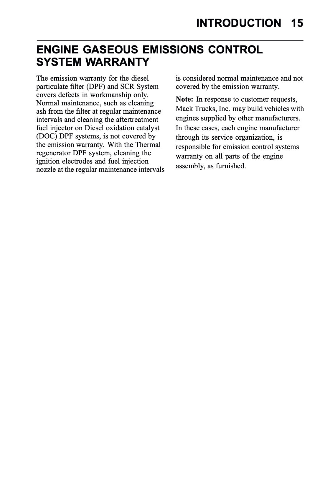 2010 Mack TD700 Series Owner's Manual | English