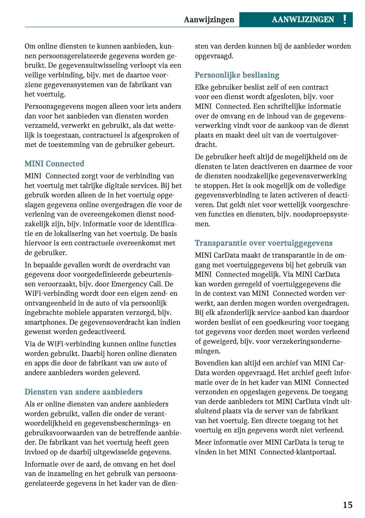 2022-2023 Mini Cabrio Gebruikershandleiding | Nederlands