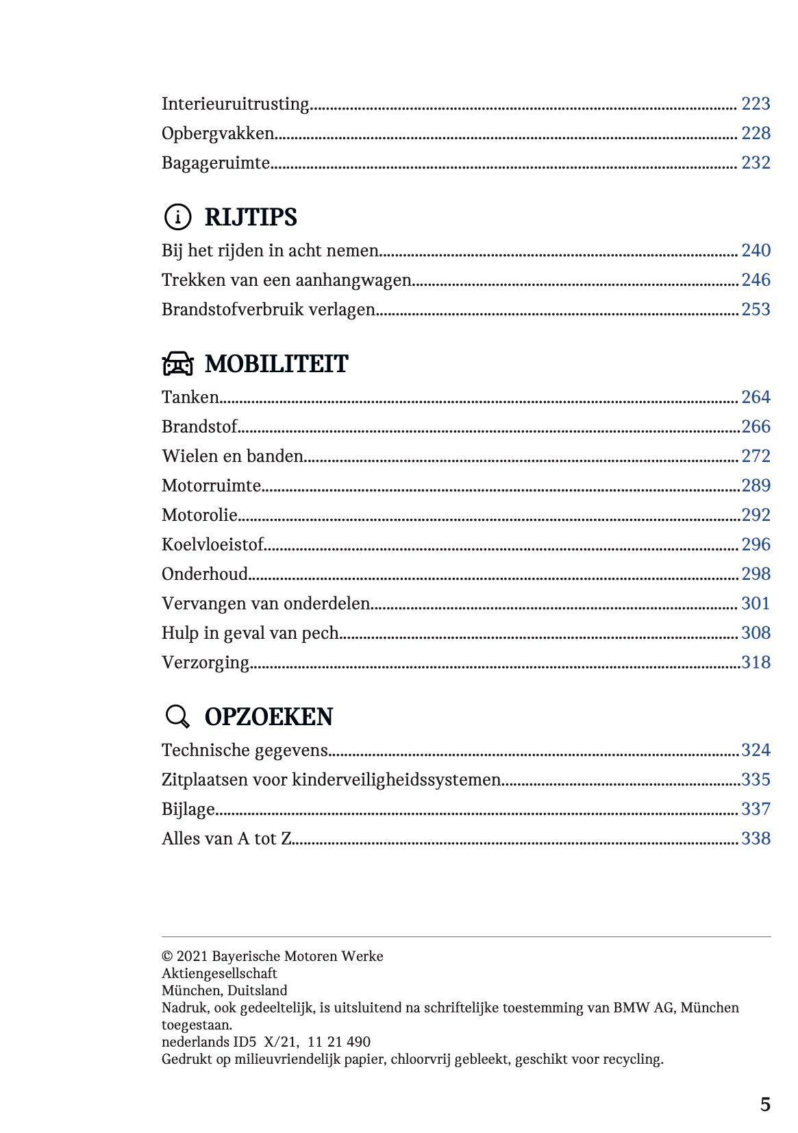 2021-2022 Mini Clubman Owner's Manual | Dutch
