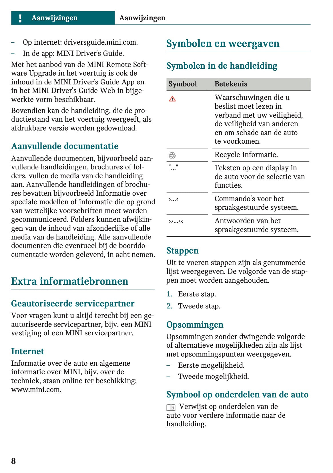 2025-2026 Mini Cooper Gebruikershandleiding | Nederlands