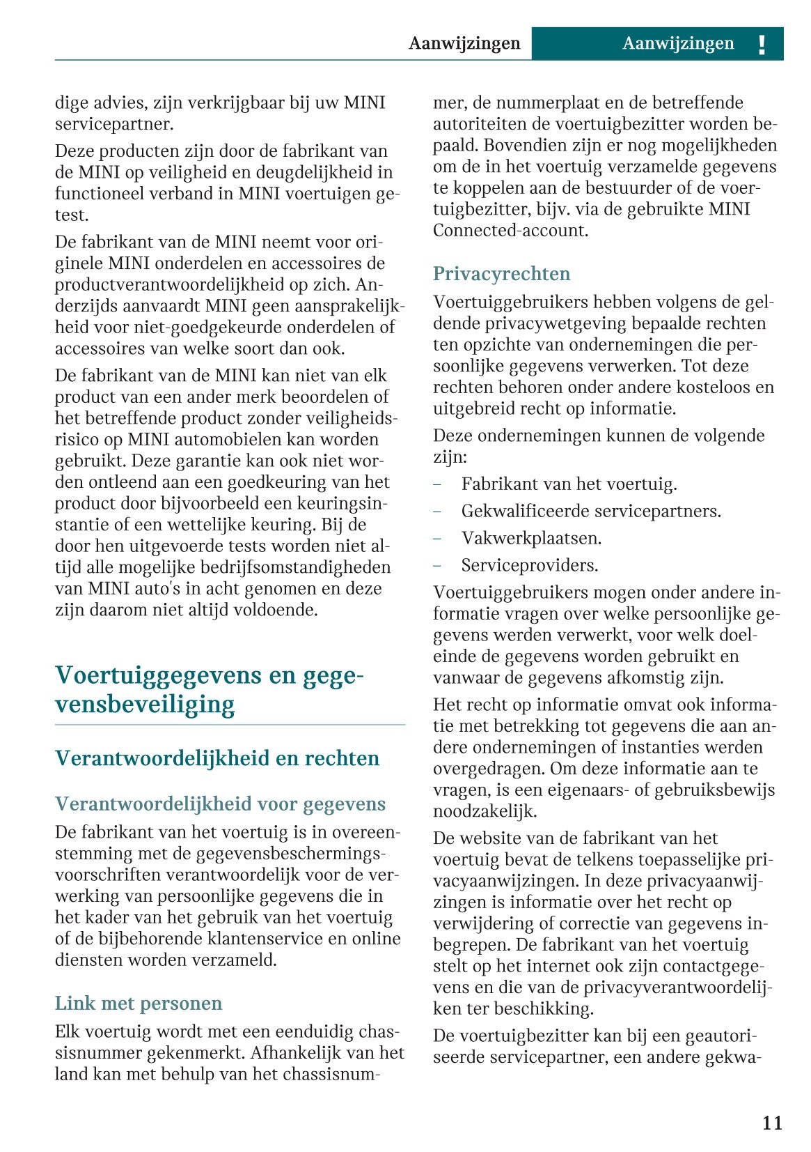 2025-2026 Mini Countryman Gebruikershandleiding | Nederlands