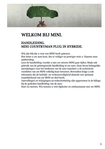 2020-2021 Mini Countryman Plug-in-Hybrid Gebruikershandleiding | Nederlands