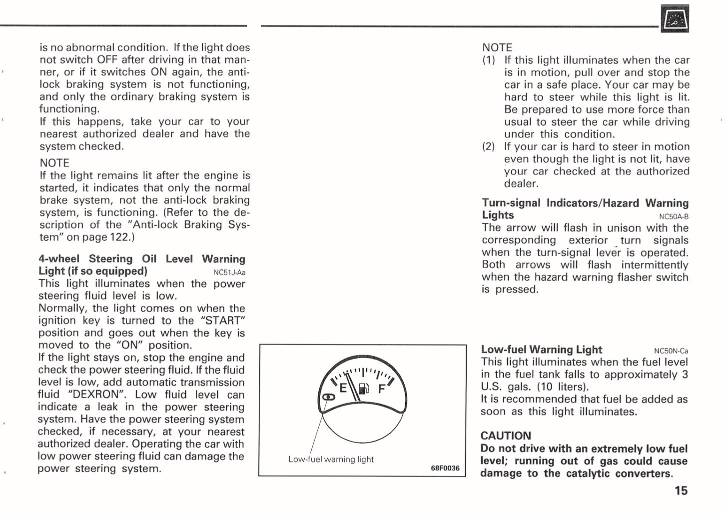 1992 Mitsubishi 3000GT Owner's Manual | English