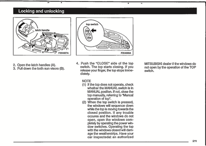 1998 Mitsubishi Eclipse Owner's Manual | English