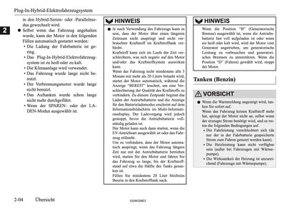 2026 Mitsubishi Outlander PHEV Owner's Manual | German