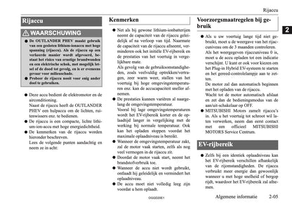 2020-2021 Mitsubishi Outlander PHEV Gebruikershandleiding | Nederlands