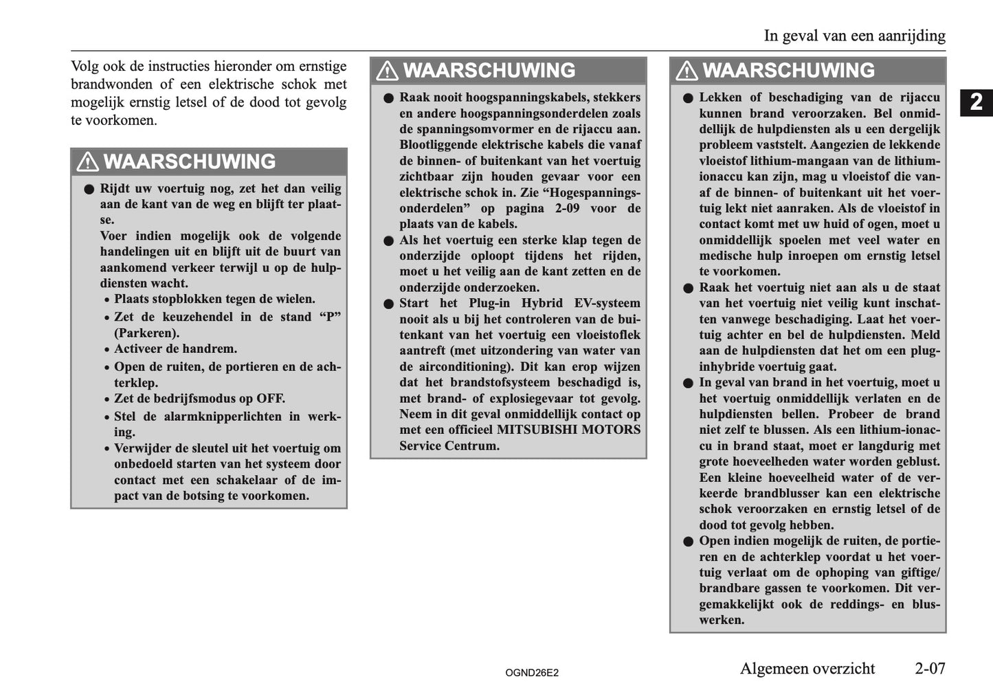 2026 Mitsubishi Outlander PHEV Gebruikershandleiding | Nederlands