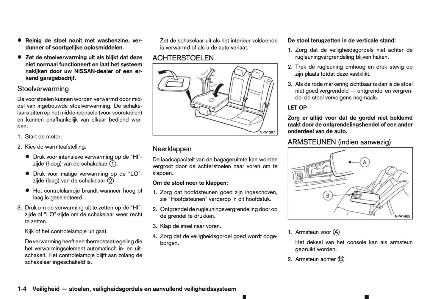 2015-2016 Nissan Pulsar Owner's Manual | Dutch