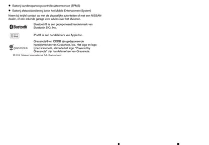 2015-2016 Nissan Pulsar Owner's Manual | Dutch