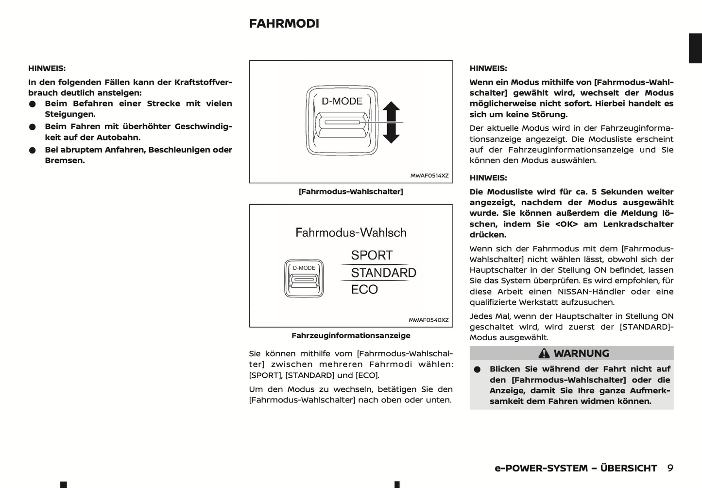 2024 Nissan Qashqai e-Power Owner's Manual | German