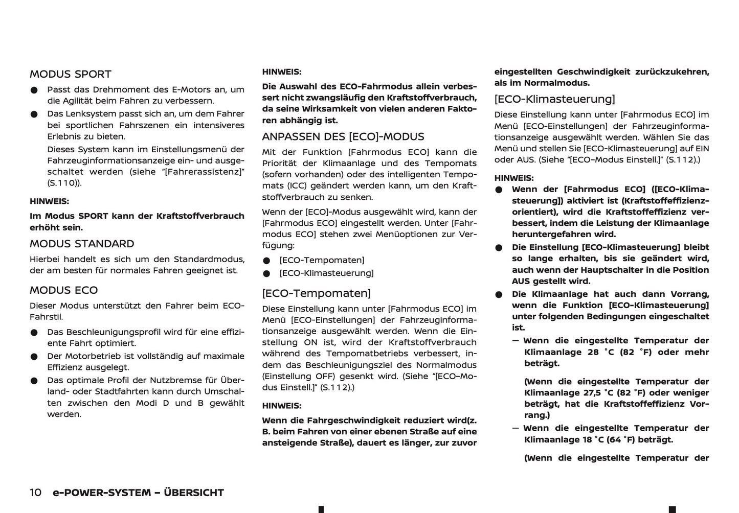 2025-2026 Nissan Qashqai e-Power Owner's Manual | German