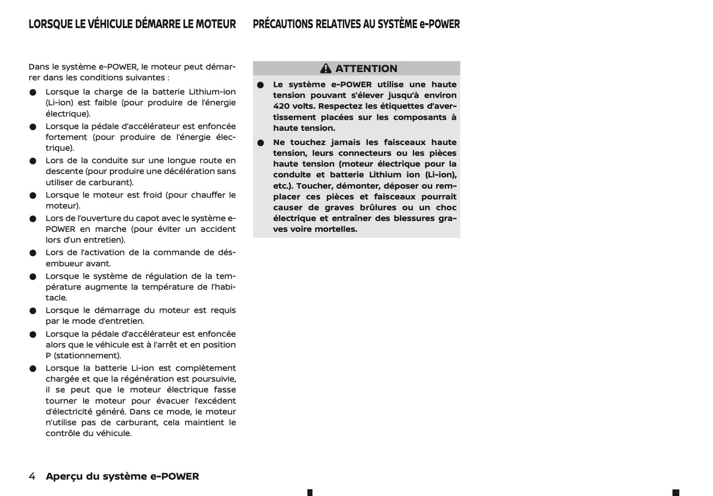 2026 Nissan Qashqai e-Power Owner's Manual | French