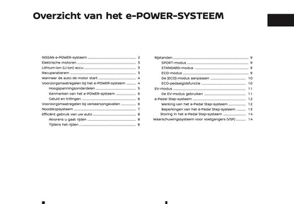 2025-2026 Nissan Qashqai e-Power Gebruikershandleiding | Nederlands