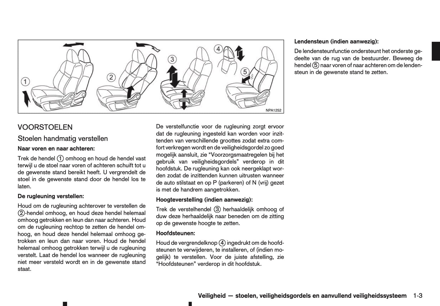 2015-2016 Nissan Qashqai Owner's Manual | Dutch