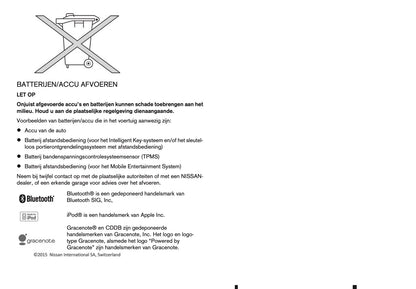 2015-2016 Nissan Qashqai Owner's Manual | Dutch