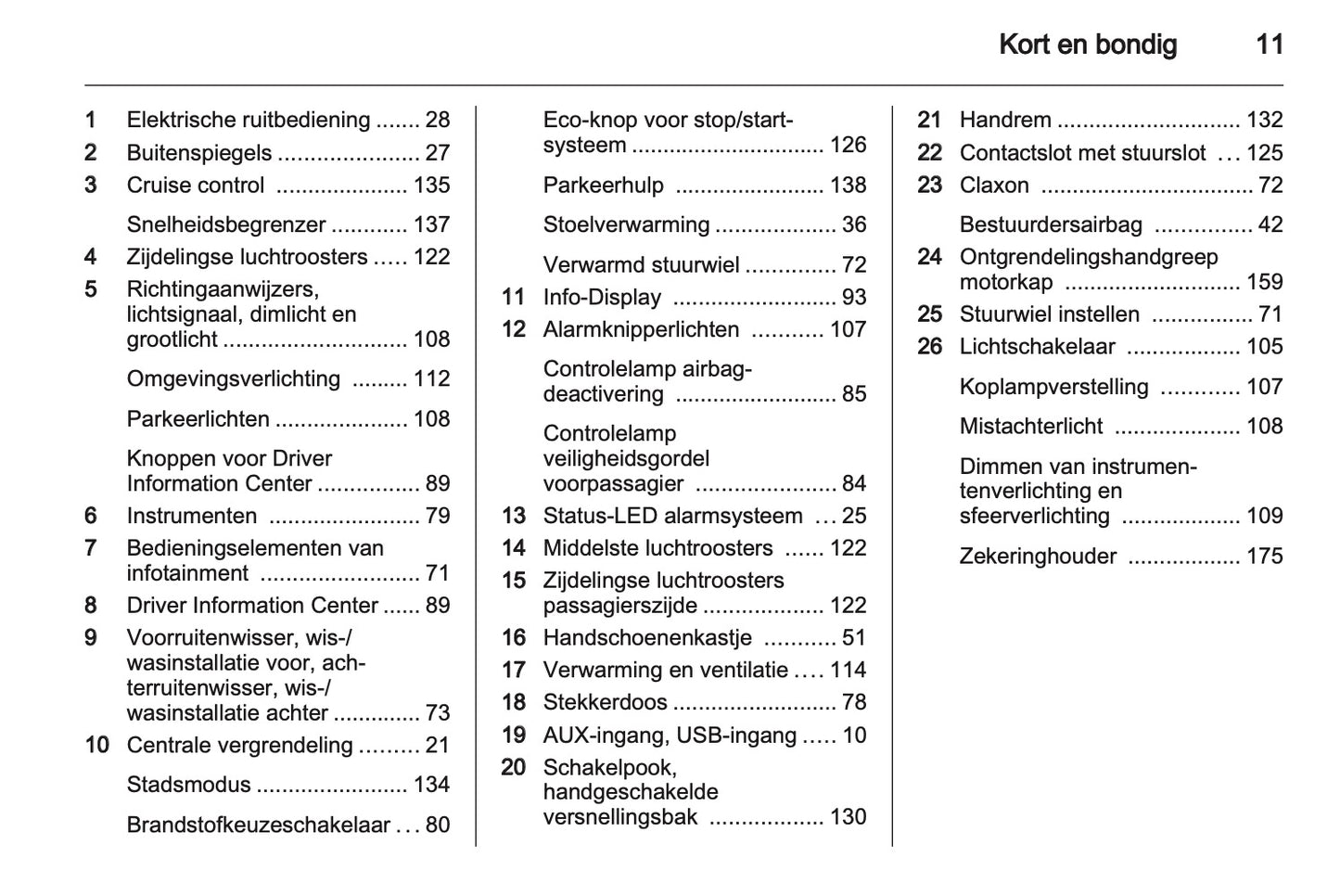 2013 Opel Adam Owner's Manual | Dutch