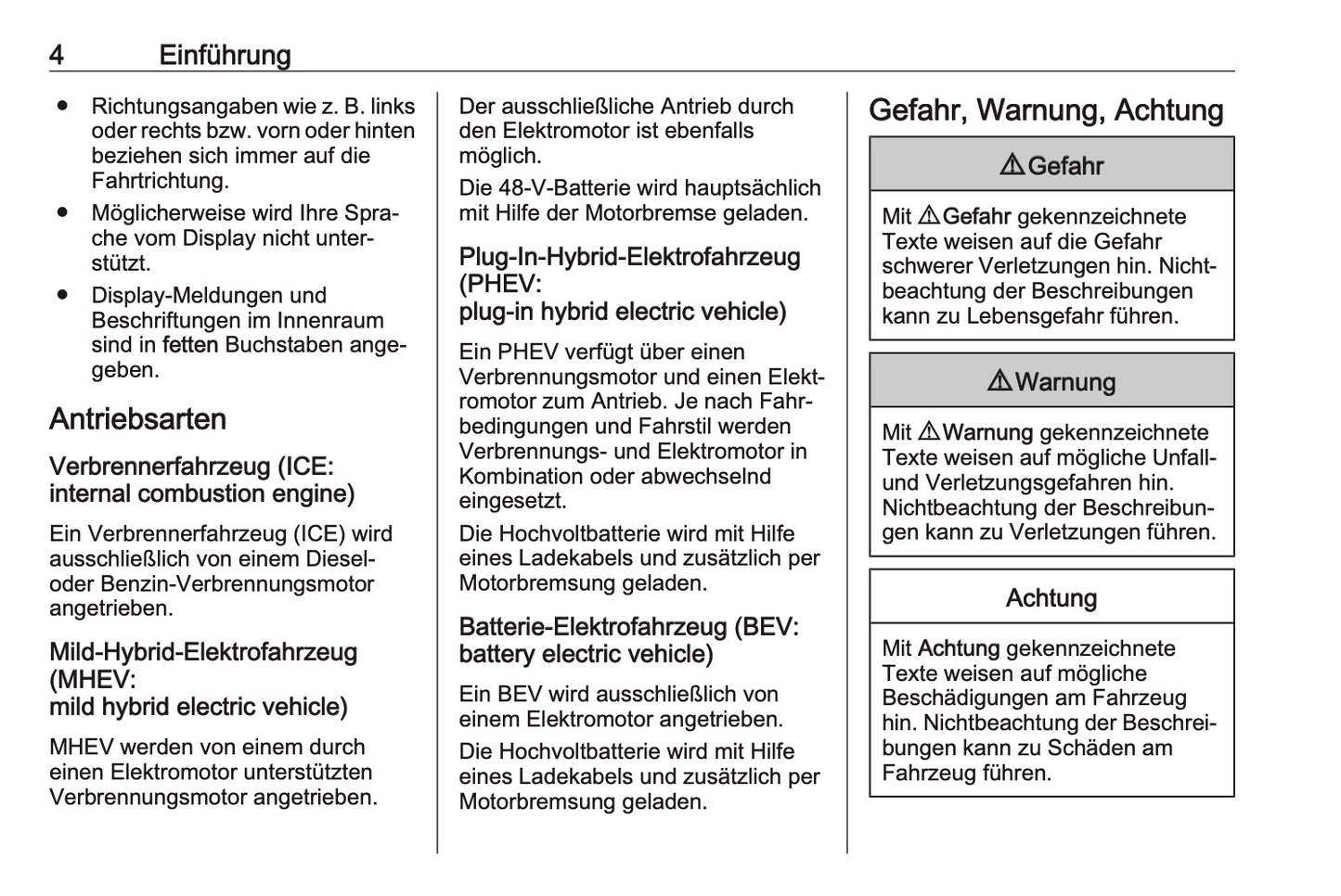 2023-2024 Opel Astra Owner's Manual | German