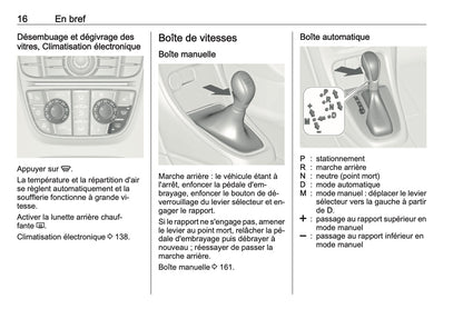 2016 Opel Cascada Owner's Manual | French