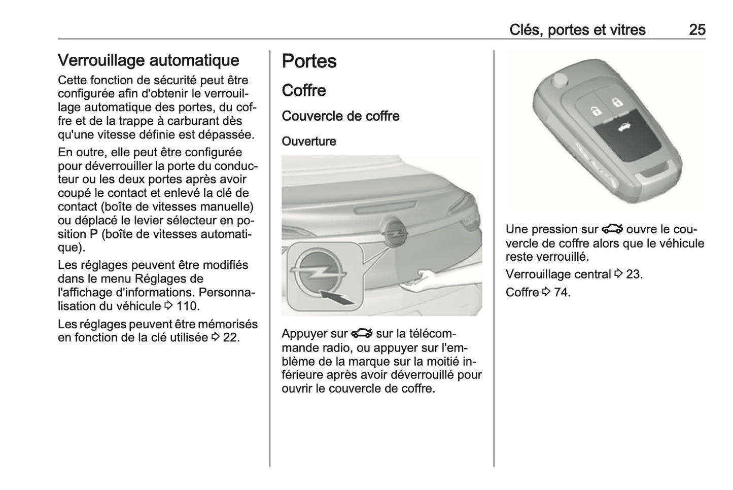 2016 Opel Cascada Owner's Manual | French