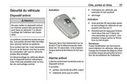 2016 Opel Cascada Owner's Manual | French