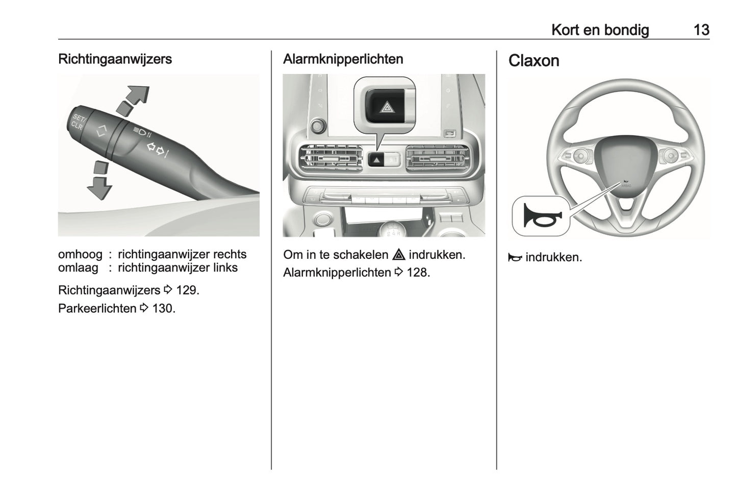 2021 Opel Combo Owner's Manual | Dutch