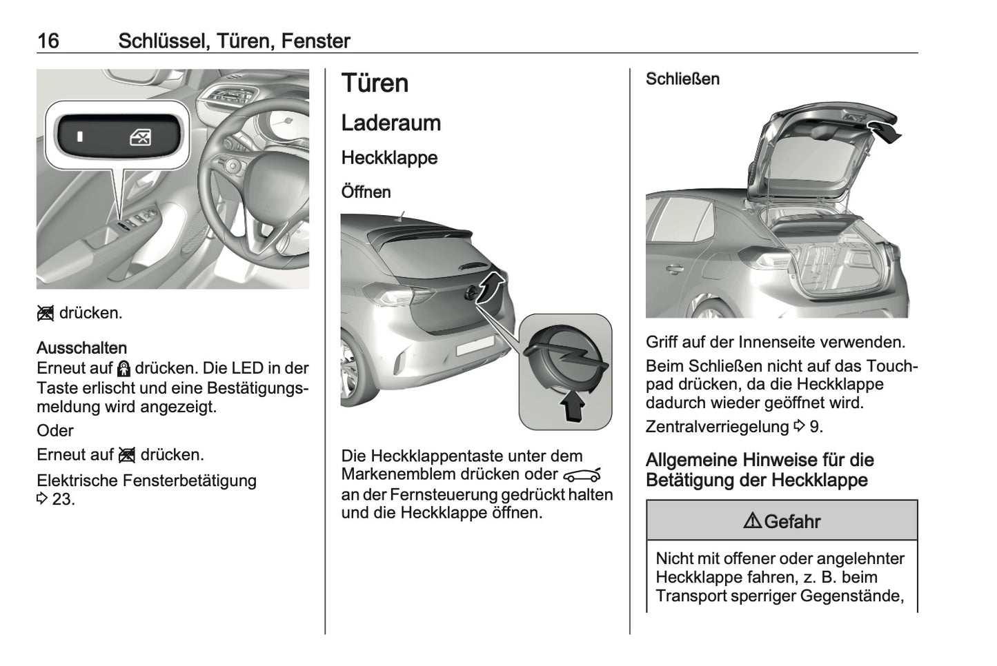 2023-2025 Opel Corsa Owner's Manual | German