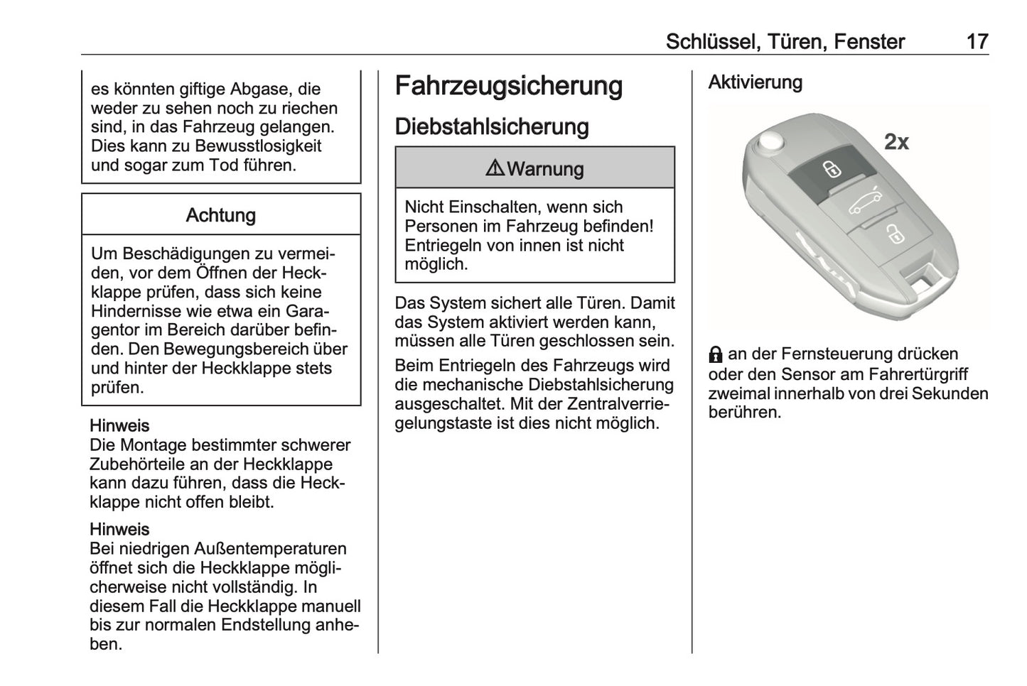 2023-2025 Opel Corsa Owner's Manual | German