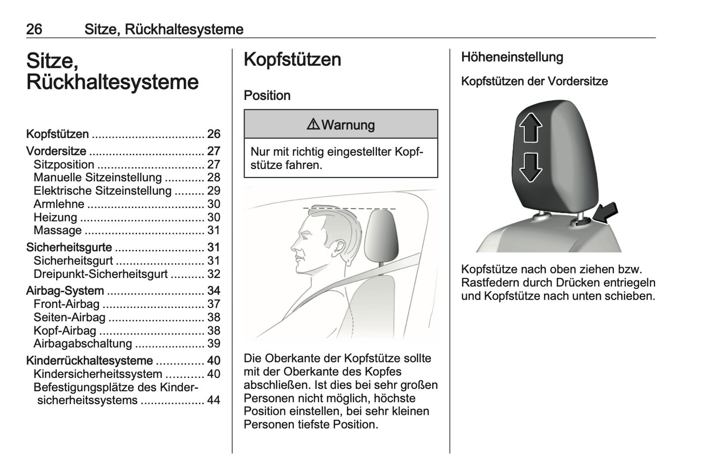 2023-2025 Opel Corsa Owner's Manual | German