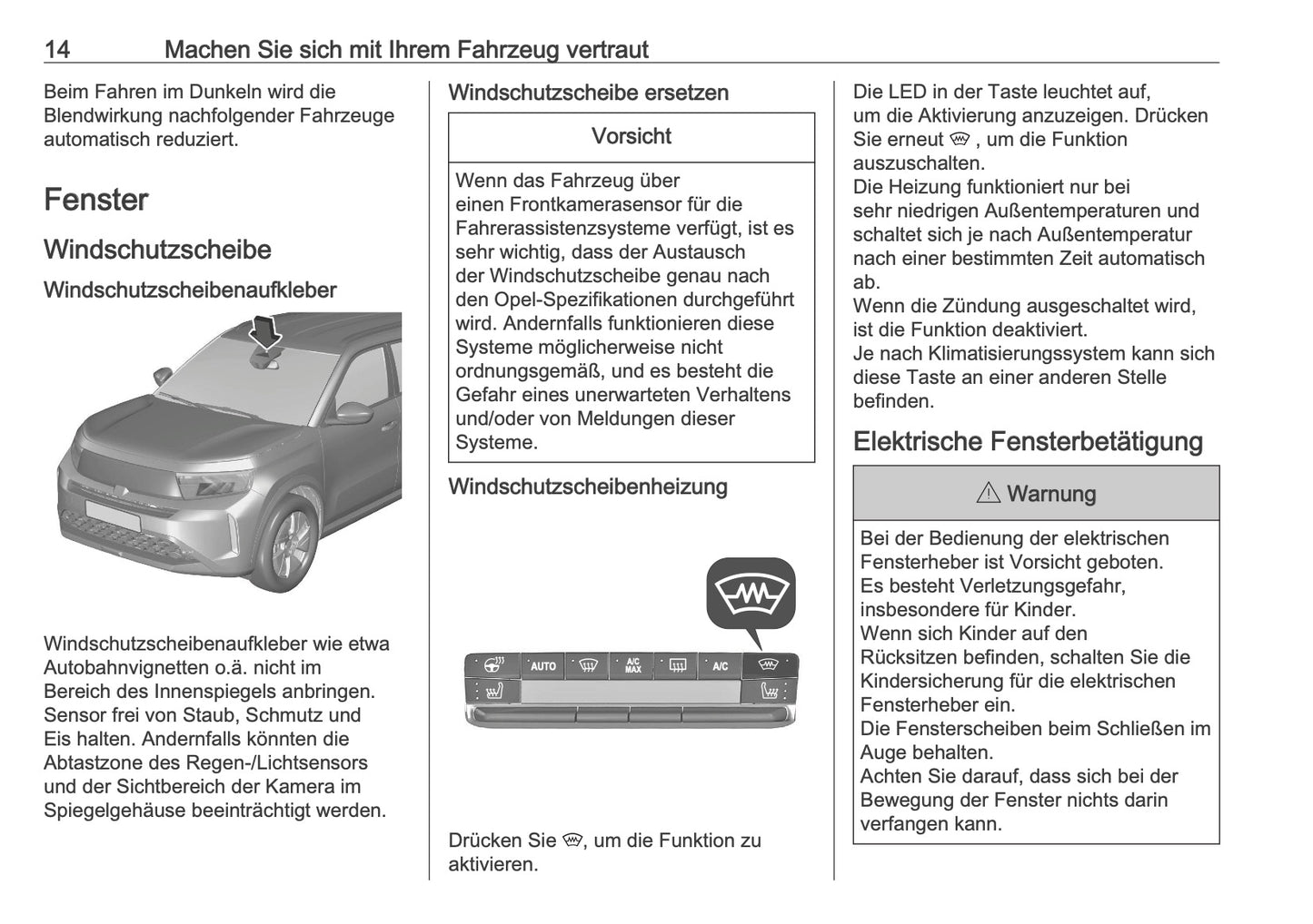2025 Opel Frontera Owner's Manual | German