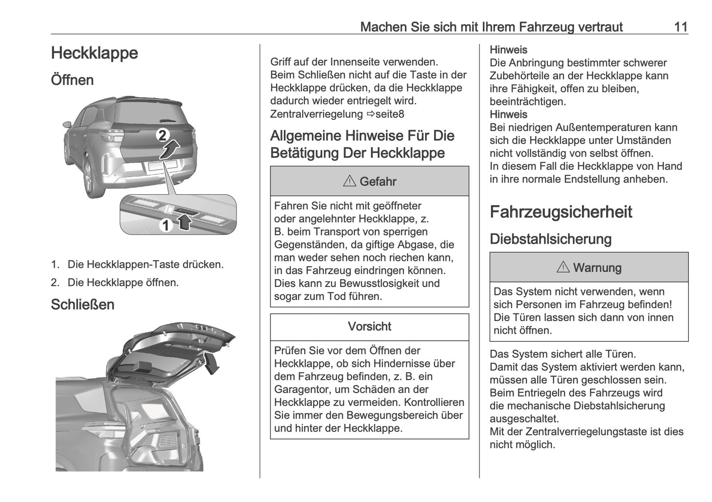 2025-2026 Opel Frontera Owner's Manual | German