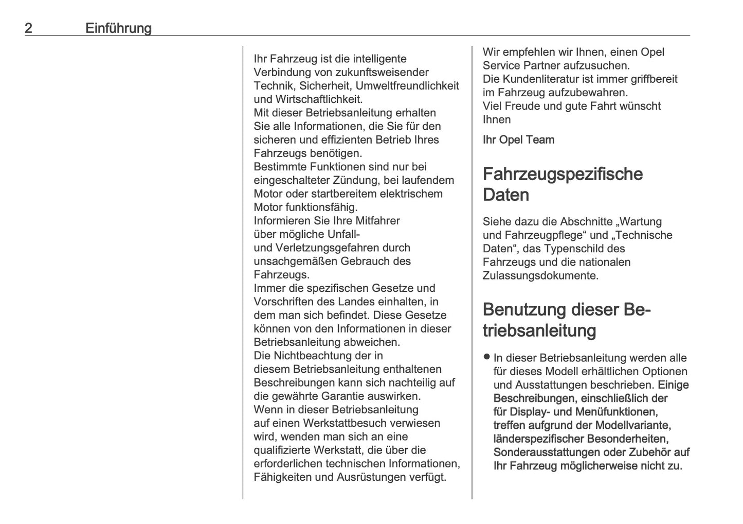 2025-2026 Opel Frontera Owner's Manual | German
