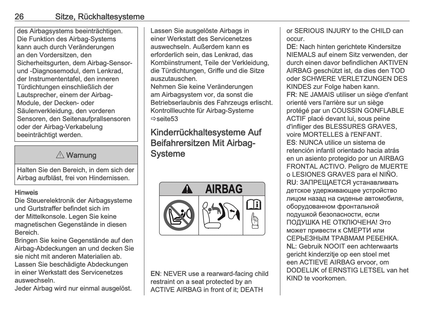 2025-2026 Opel Frontera Owner's Manual | German