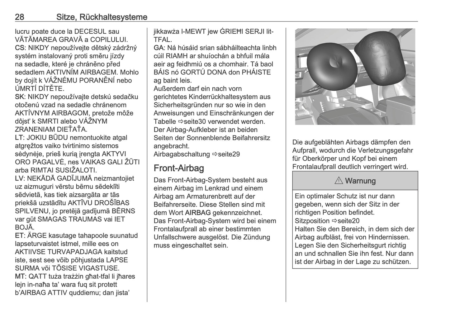 2025-2026 Opel Frontera Owner's Manual | German