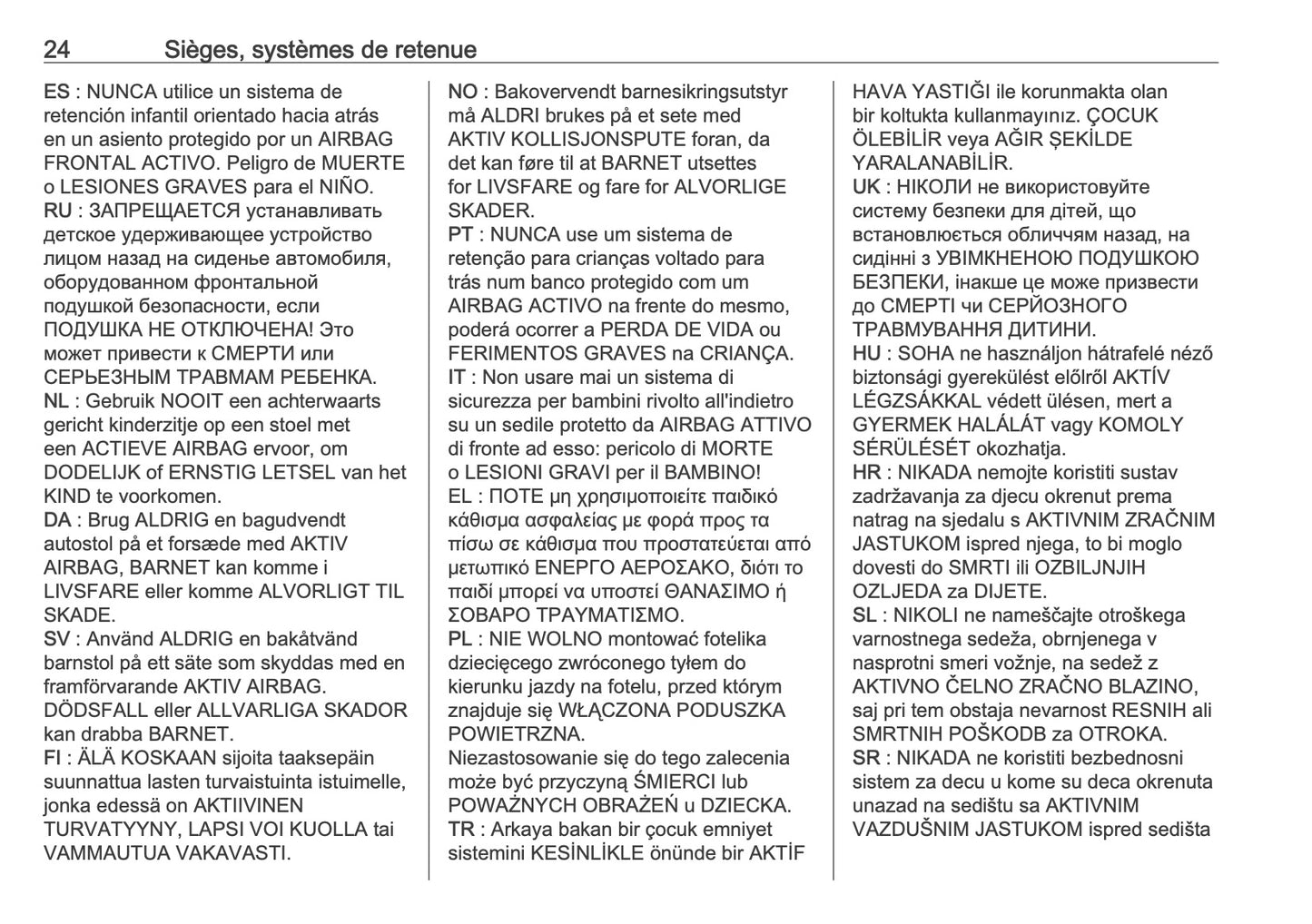 2025 Opel Frontera Owner's Manual | French