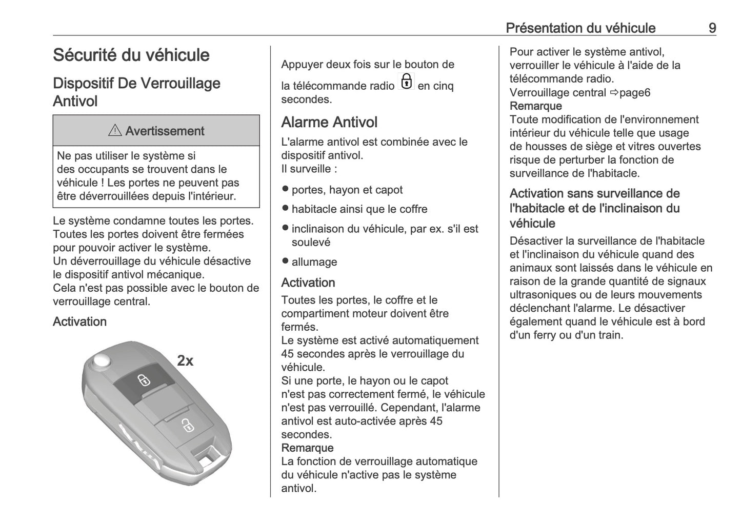 2025 Opel Frontera Owner's Manual | French