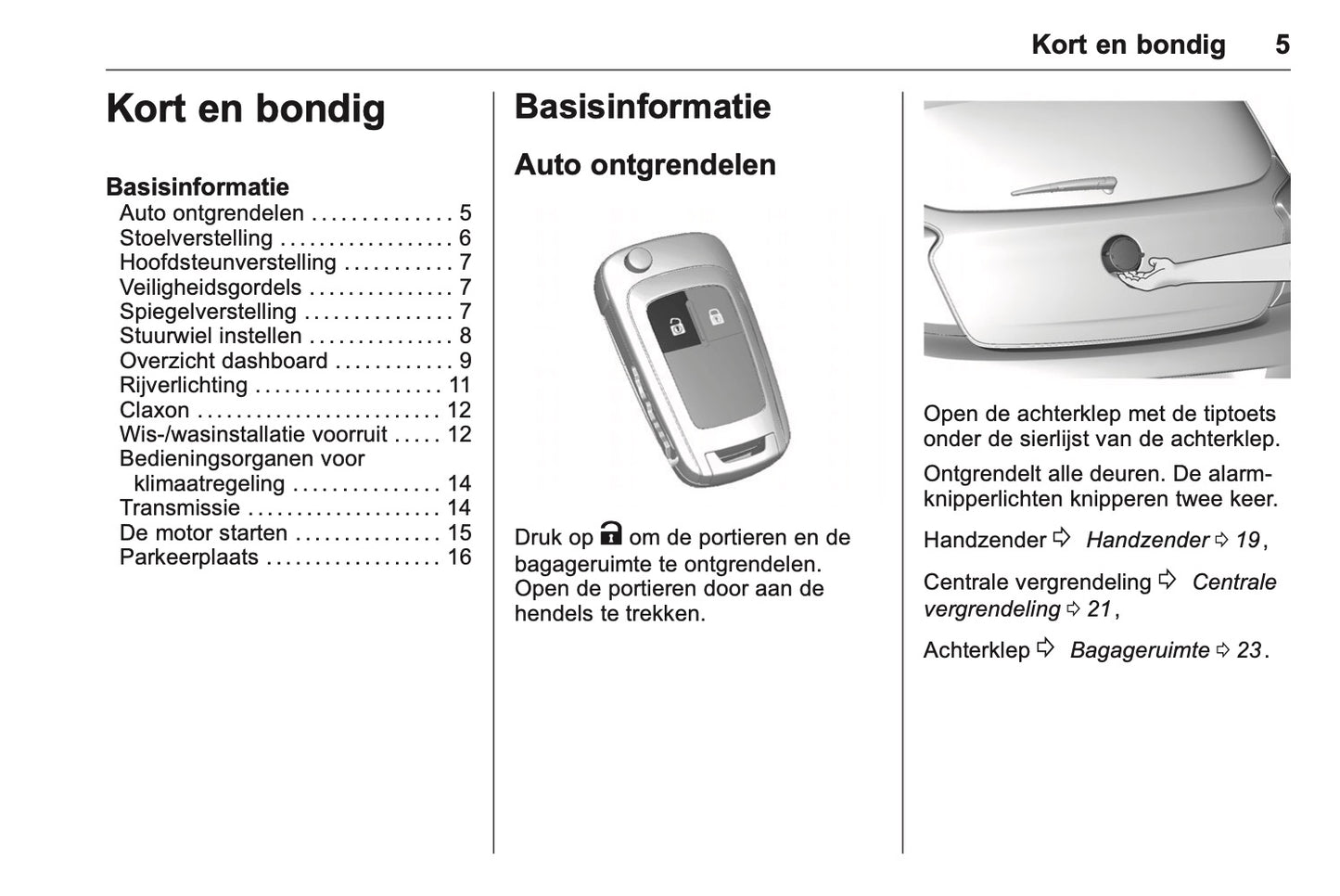 2016 Opel Karl Owner's Manual | Dutch
