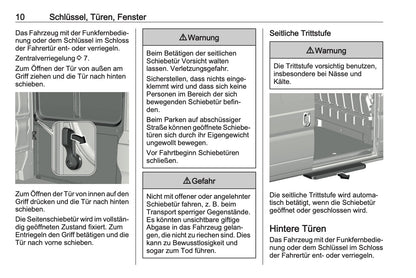 2023-2024 Opel Movano Owner's Manual | German