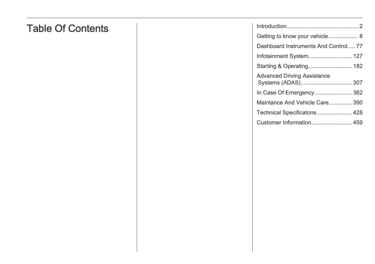 2026 Opel Movano Owner's Manual | English