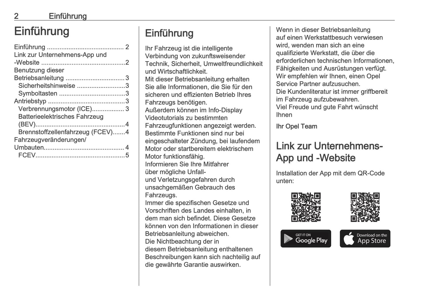 2025-2026 Opel Vivaro Owner's Manual | German