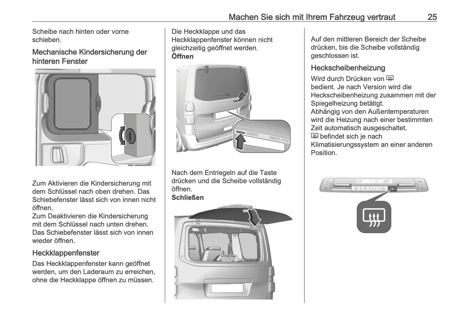 2025-2026 Opel Vivaro Owner's Manual | German