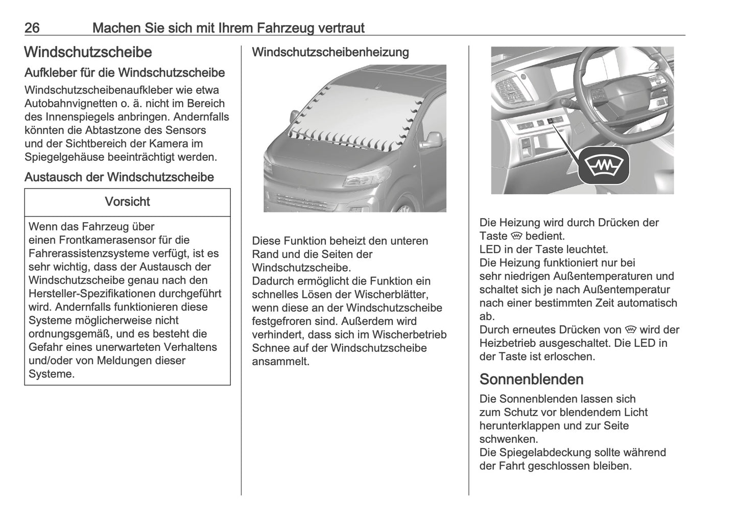 2025-2026 Opel Vivaro Owner's Manual | German