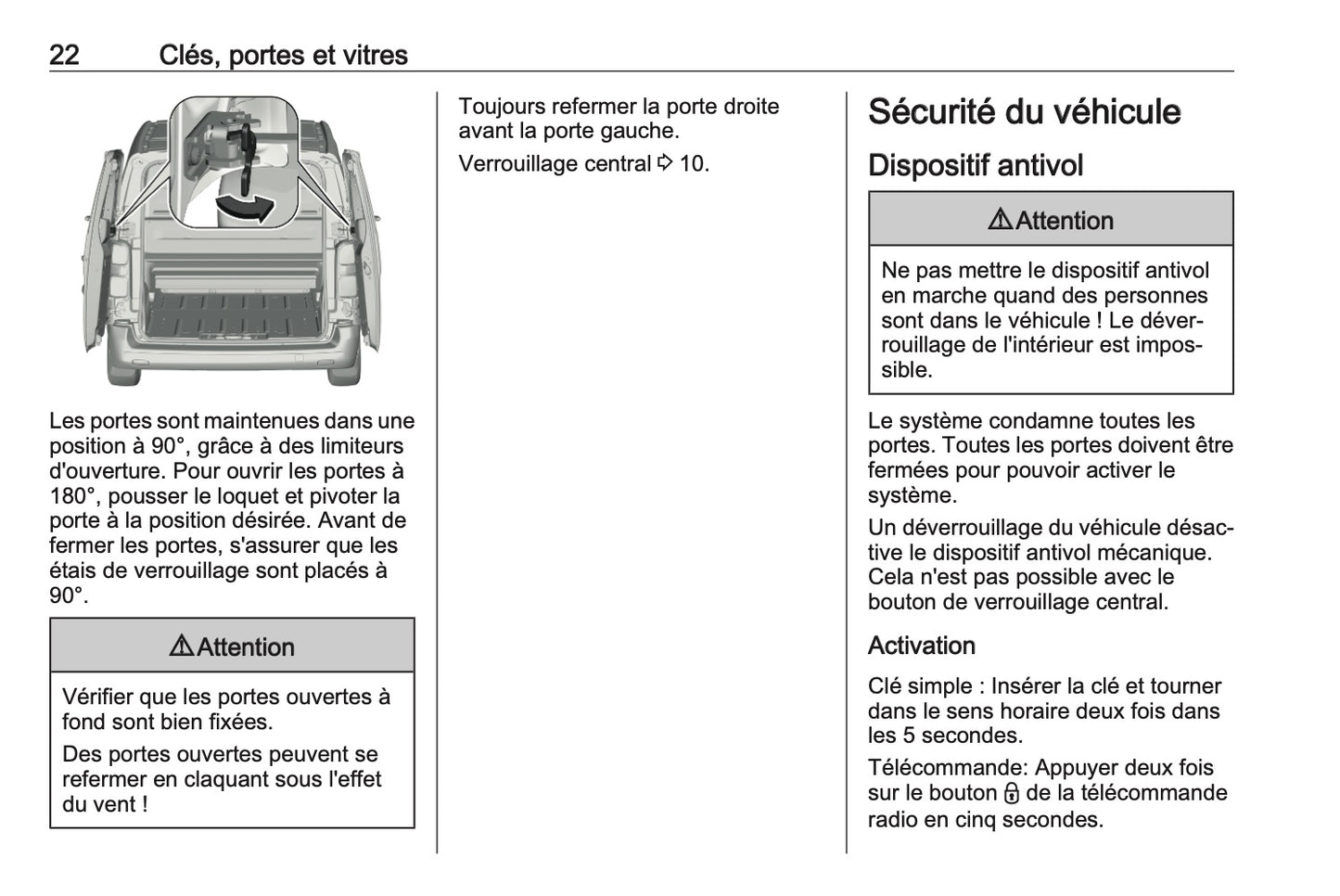 2023-2024 Opel Vivaro Manuel du propriétaire | Français