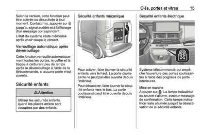 2024-2025 Opel Vivaro Owner's Manual | French