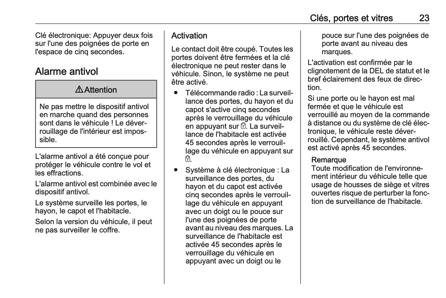 2024-2025 Opel Vivaro Owner's Manual | French