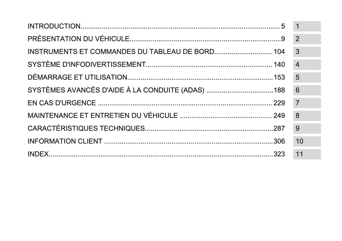2026 Opel Vivaro Owner's Manual | French