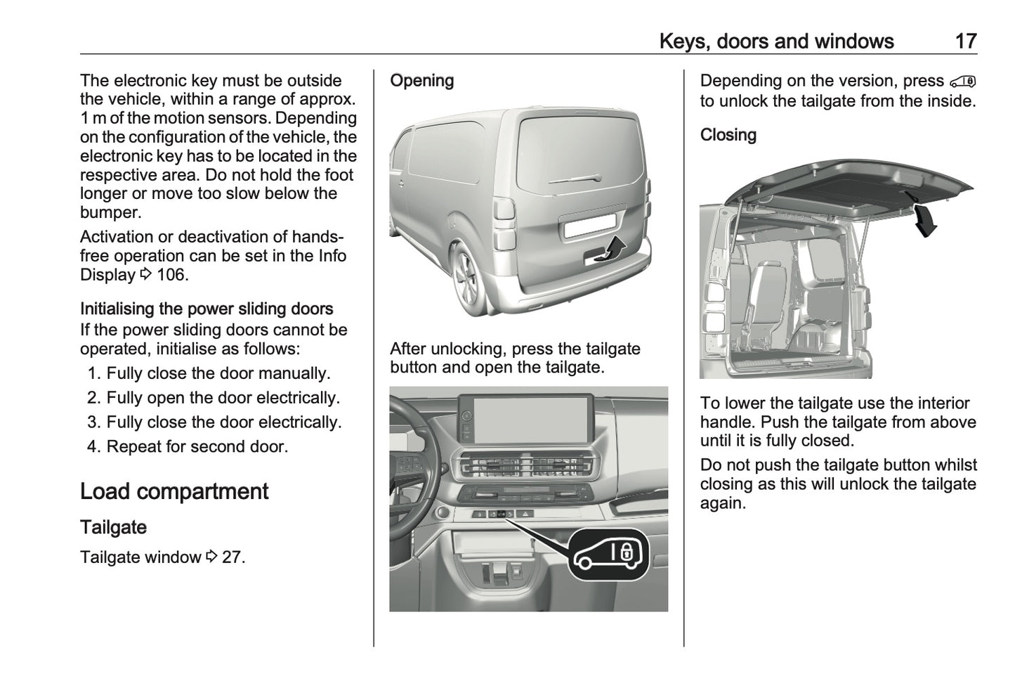 2023-2024 Opel Vivaro Owner's Manual | English