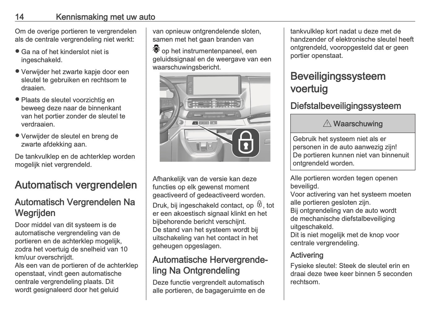 2025-2026 Opel Vivaro Gebruikershandleiding | Nederlands