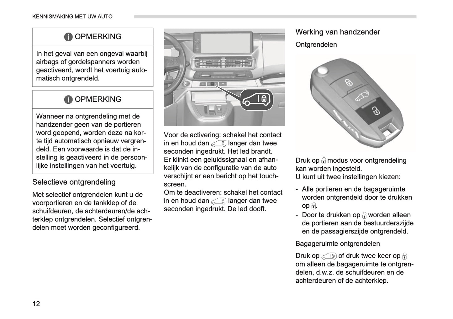 2026 Opel Vivaro Owner's Manual | Dutch